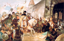 Mihai Viteazu entering with glory in Alba Iulia.