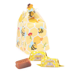 Caramele cu polen în cutie cu albinuțe