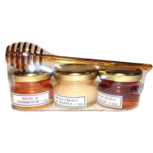 Set 3 x 30 gr + bețișor miere