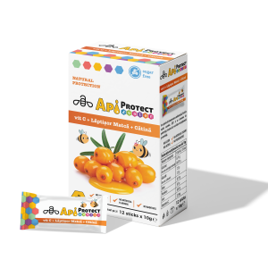Apiprotect Junior miere cu catina, Laptisor de matca si Vitamina C 12 buc
