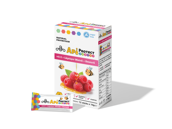 Api-protect Junior cu miere, zmeura, laptisor de matca si Vitamina C
